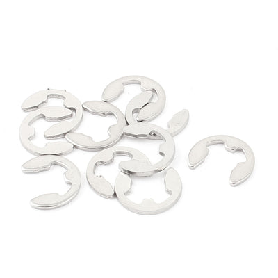 Harfington Uxcell 10pcs 304 Stainless Steel Fastener External Retaining Ring E-Clip Circlip 6mm