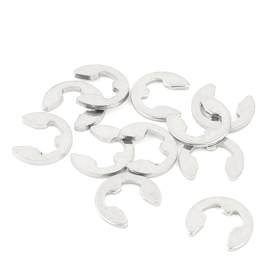 uxcell Uxcell 10pcs 304 Stainless Steel Fastener External Retaining Ring E-Clip Circlip 4mm