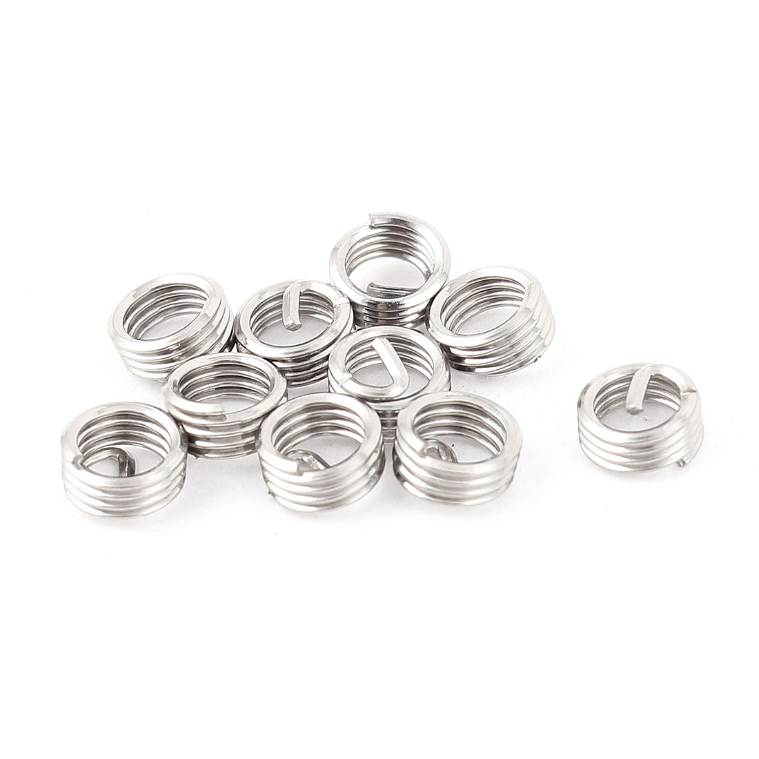 uxcell Uxcell 10Pcs 304 Stainless Steel Helicoil Wire Thread Repair Inserts M5 x 0.8mm x 1D