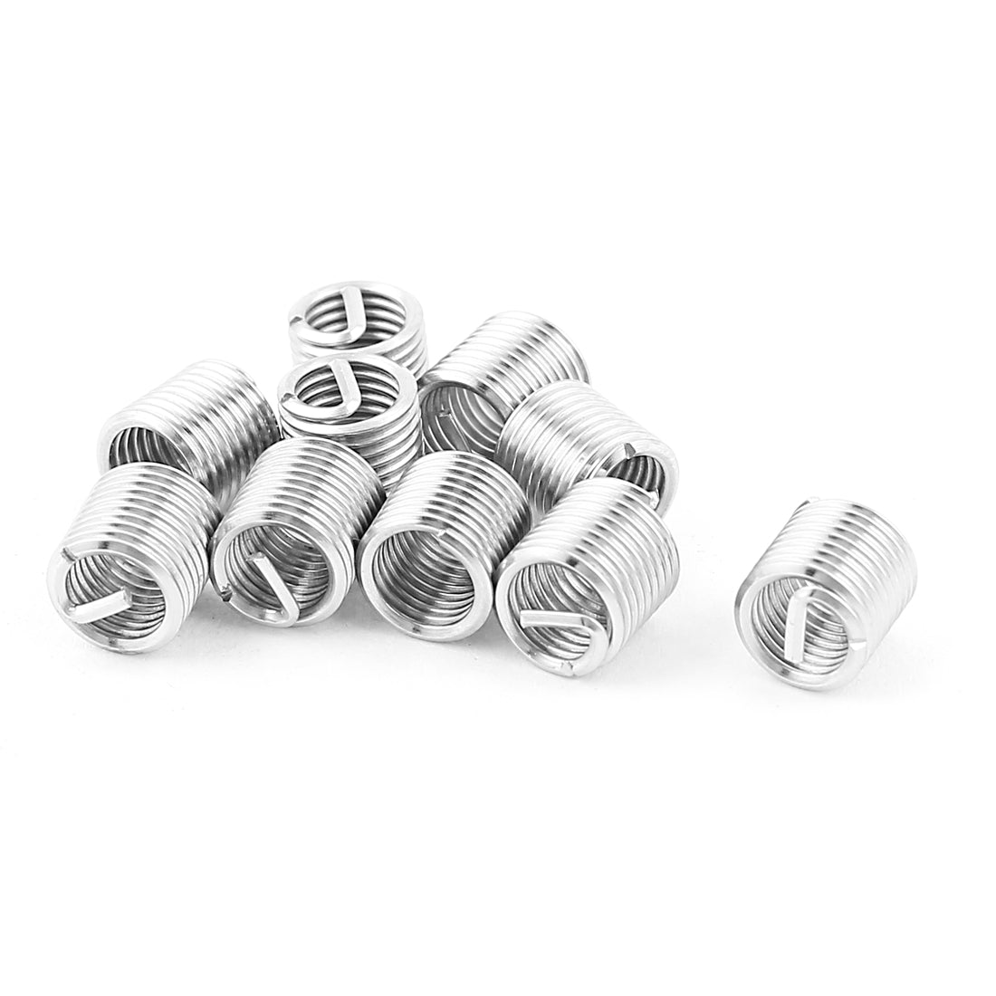 uxcell Uxcell 10Pcs 304 Stainless Steel Helicoil Wire Thread Repair Inserts M5 x 0.8mm x 2D
