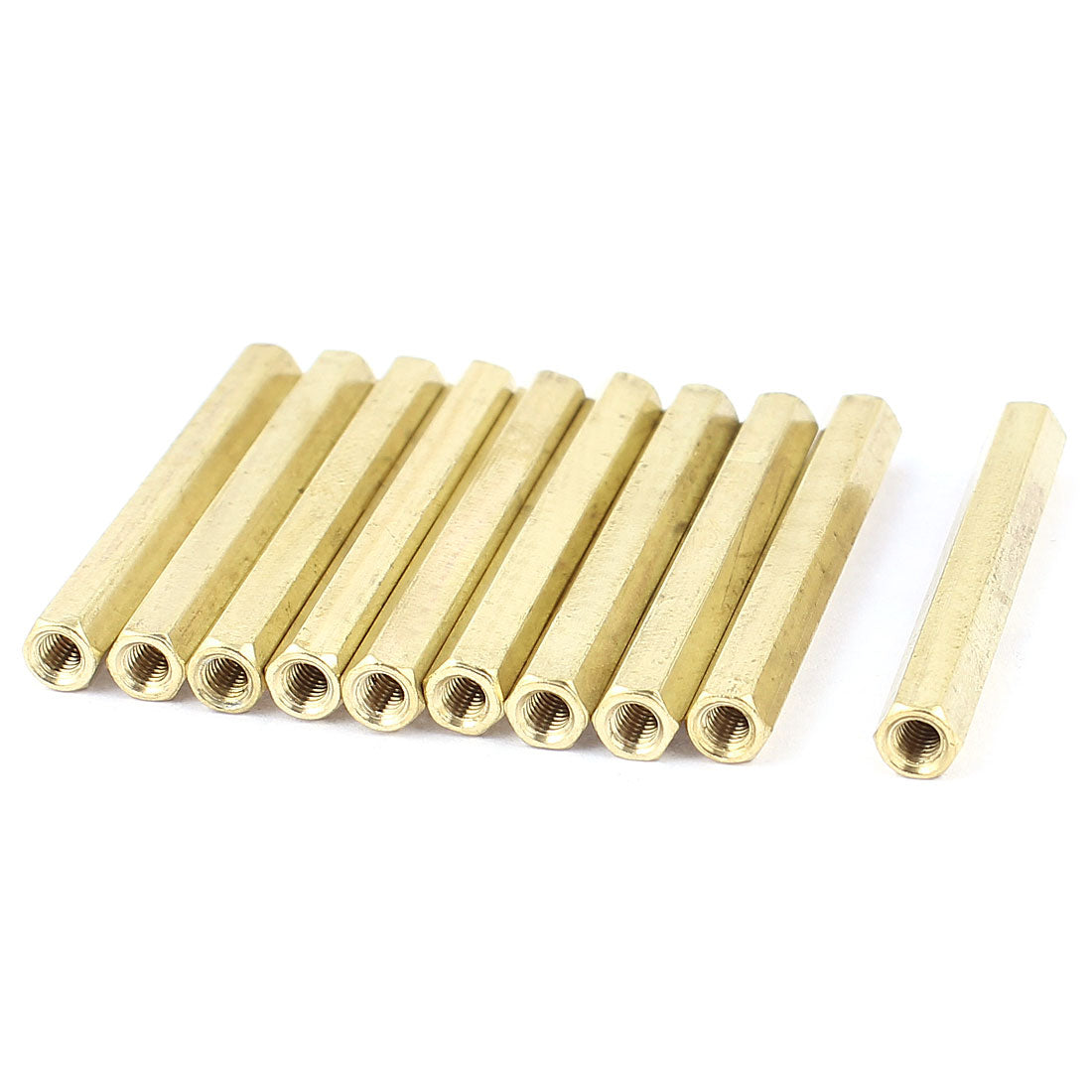 uxcell Uxcell M3 x 40mm Female/Female Thread Common Brass Hex Standoff PCB Pillar Spacer 10pcs