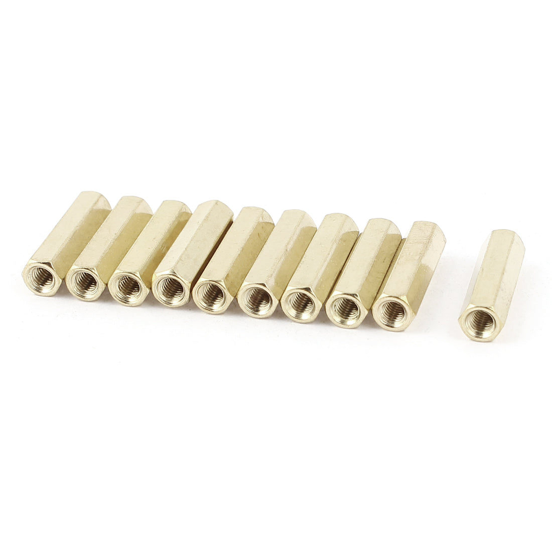 uxcell Uxcell M3 x 18mm Female/Female Thread Brass Hex Standoff PCB Pillar Spacer 10pcs