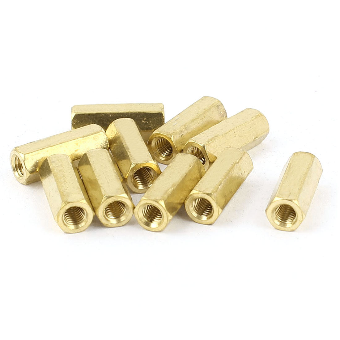 uxcell Uxcell M3 x 13mm Female/Female Thread Brass Hex Standoff PCB Pillar Spacer 10pcs