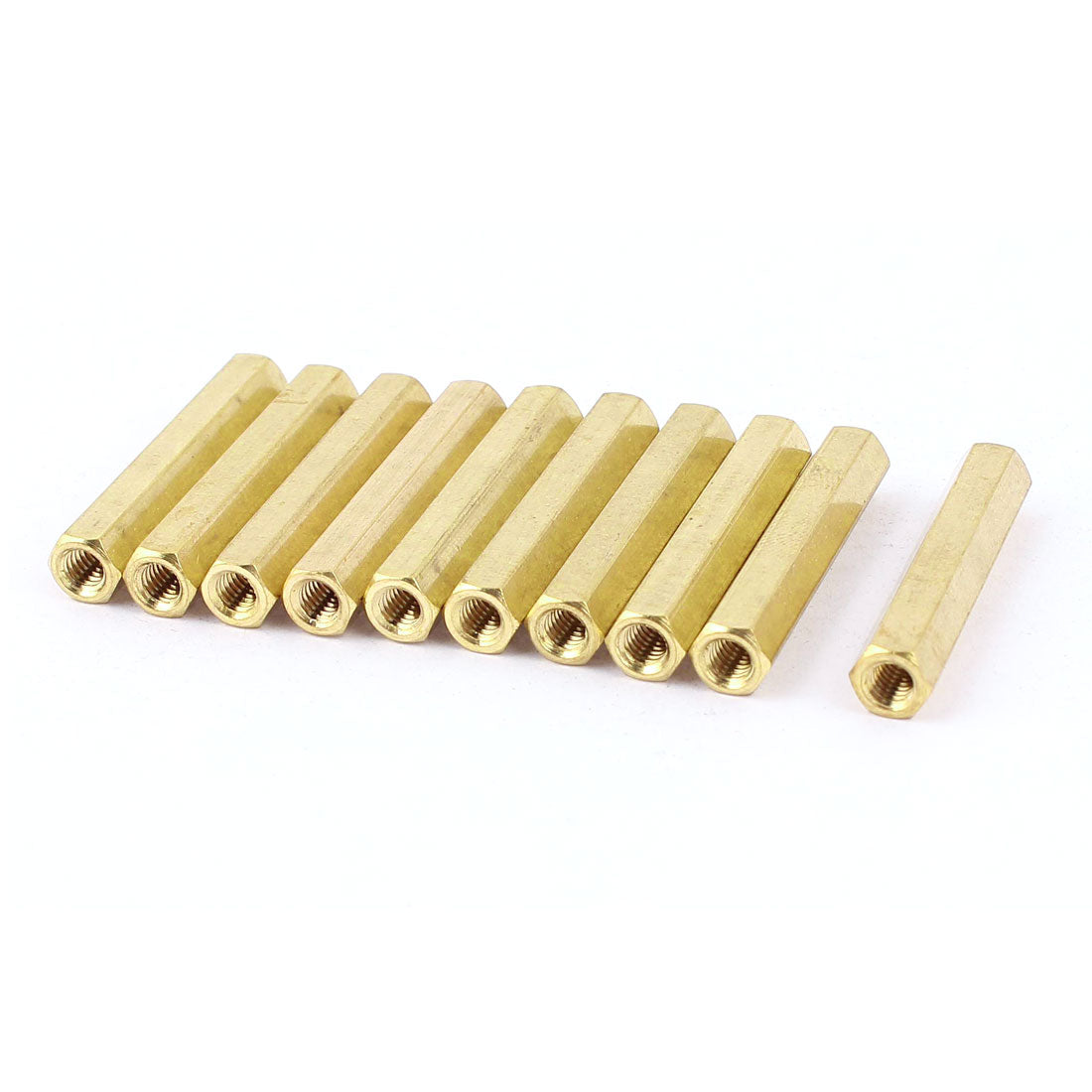 uxcell Uxcell M4 x 35mm Female/Female Thread Ordinary Brass Hex Standoff PCB Pillar Spacer 10pcs