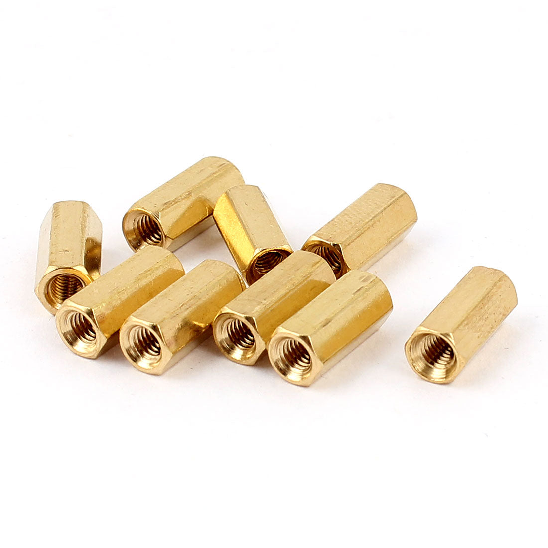 uxcell Uxcell M3 x 11mm Female/Female Thread Brass Hex Standoff PCB Pillar Spacer 10pcs