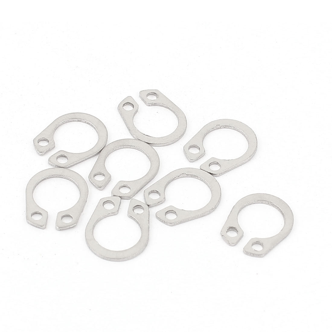 uxcell Uxcell 10pcs 304 Stainless Steel External Circlip Retaining Shaft Snap Rings 8mm