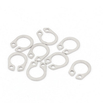 Harfington Uxcell 10pcs 304 Stainless Steel External Circlip Retaining Shaft Snap Rings 8mm