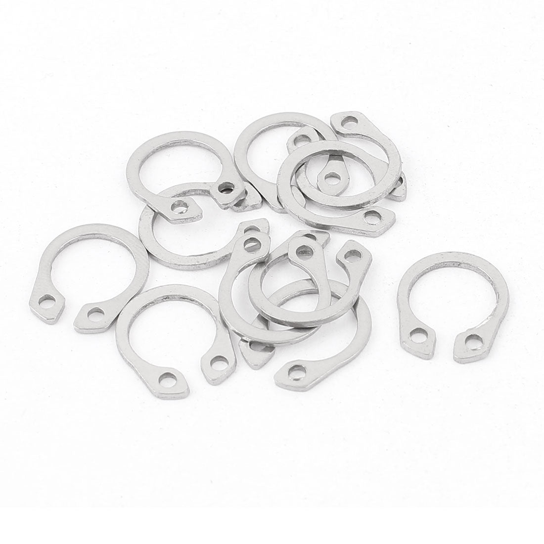 uxcell Uxcell 10pcs 304 Stainless Steel External Circlip Retaining Shaft Snap Rings 10mm