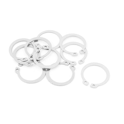 Harfington Uxcell 10pcs 304 Stainless Steel External Circlip Retaining Shaft Snap Rings 25mm