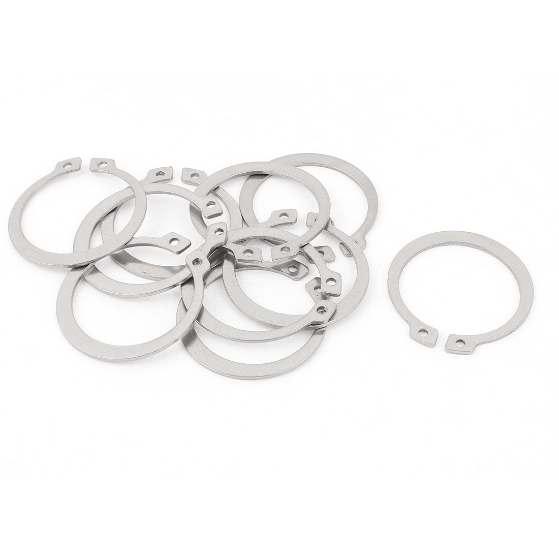 uxcell Uxcell 10pcs 304 Stainless Steel External Circlip Retaining Shaft Snap Rings 40mm