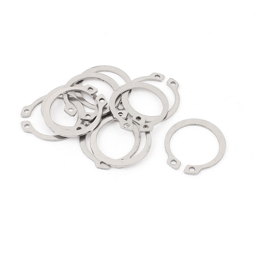 uxcell Uxcell 10pcs 304 Stainless Steel External Circlip Retaining Shaft Snap Rings 24mm