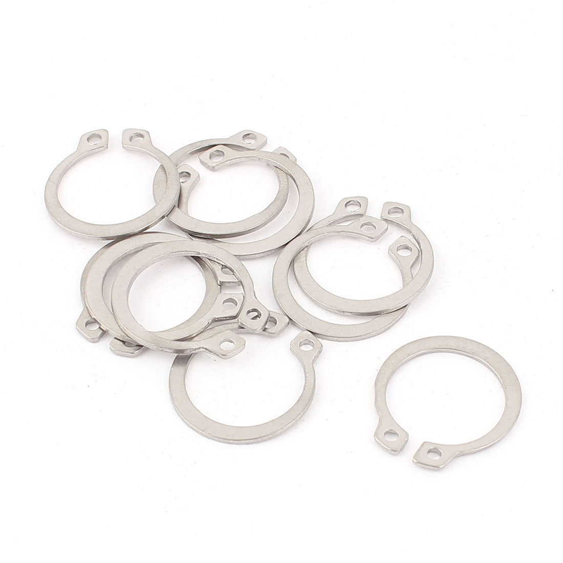 uxcell Uxcell 10pcs 304 Stainless Steel External Circlip Retaining Shaft Snap Rings 17mm