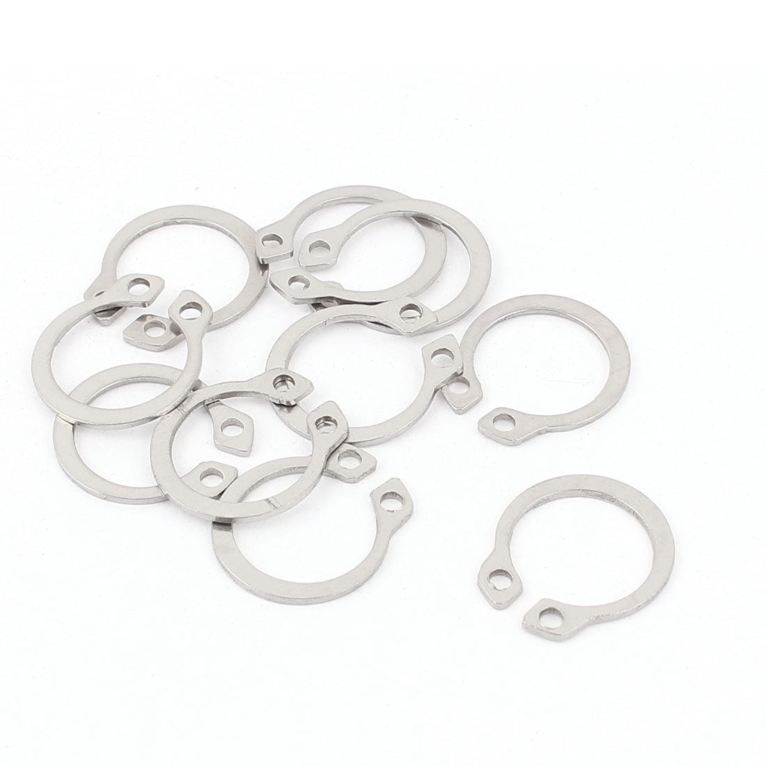 uxcell Uxcell 10pcs 304 Stainless Steel External Circlip Retaining Shaft Snap Rings 14mm
