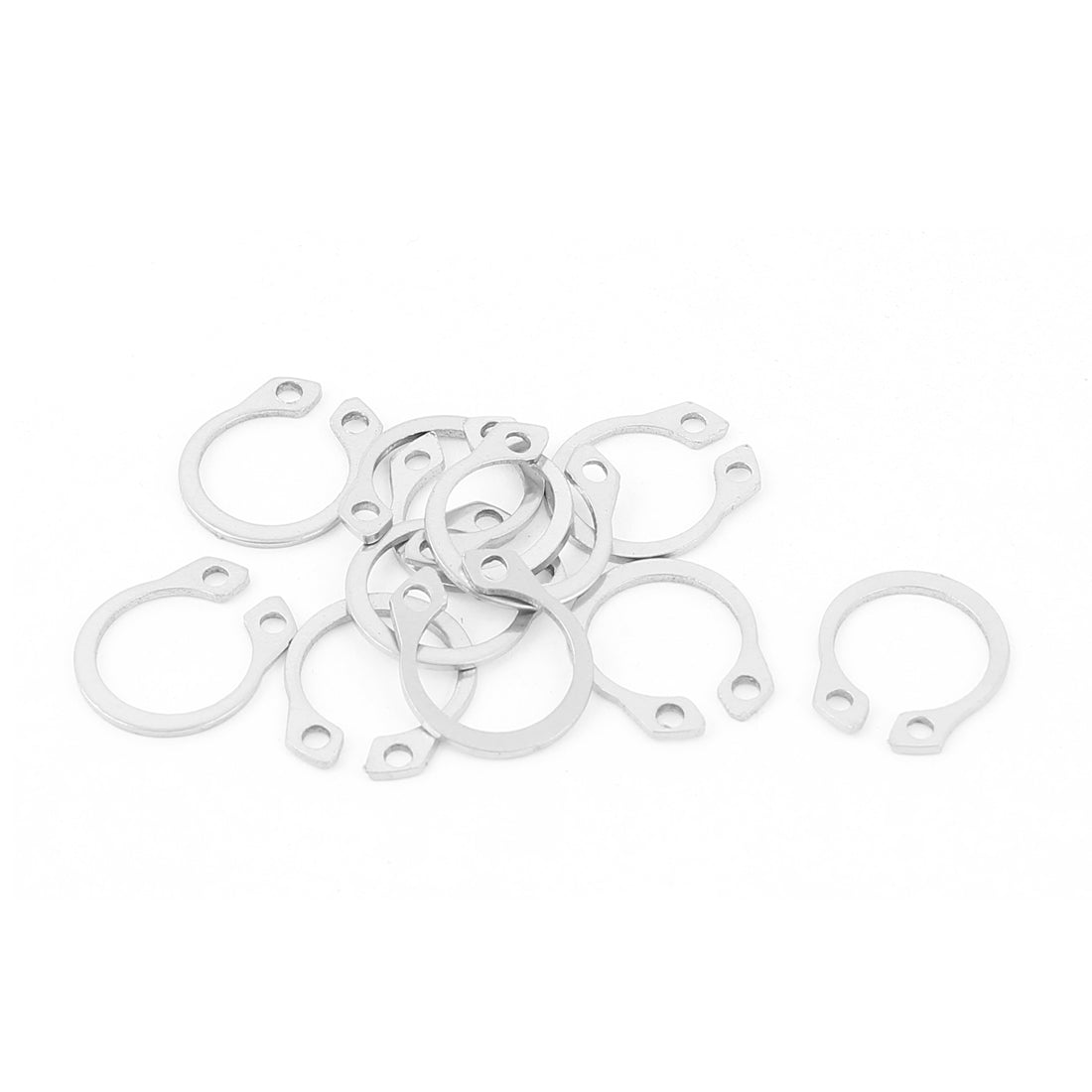 uxcell Uxcell 10pcs 304 Stainless Steel External Circlip Retaining Shaft Snap Rings 12mm