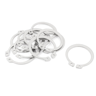 Harfington Uxcell 10pcs 304 Stainless Steel External Circlip Retaining Shaft Snap Rings 35mm