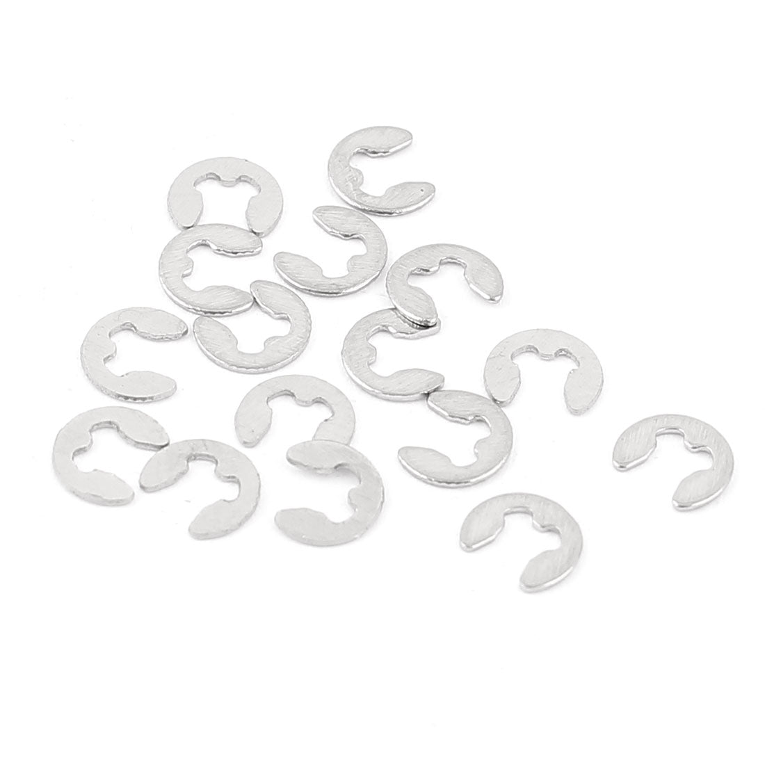 uxcell Uxcell 10pcs 304 Stainless Steel Fastener External Retaining Ring E-Clip Circlip 2mm