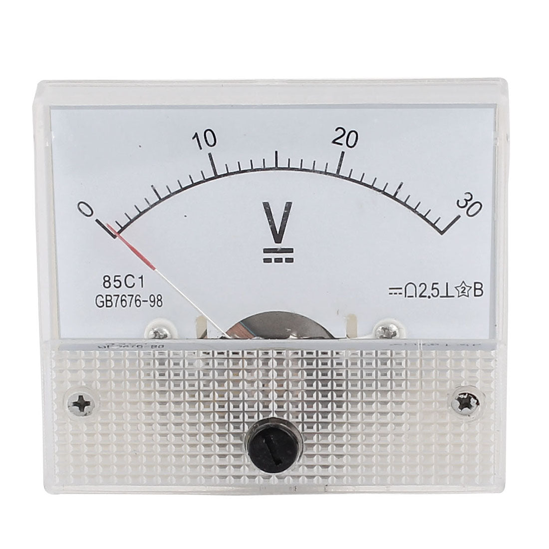 uxcell Uxcell 85C1 Class 2.5 Accuracy DC 0-30V Range Analog Voltmeter Volt Meter White