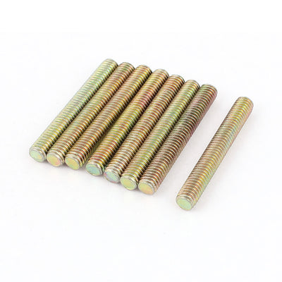 uxcell Uxcell 1mm Pitch M6 x 45mm Full Threaded Rod Bar Bronze Tone 8 Pcs