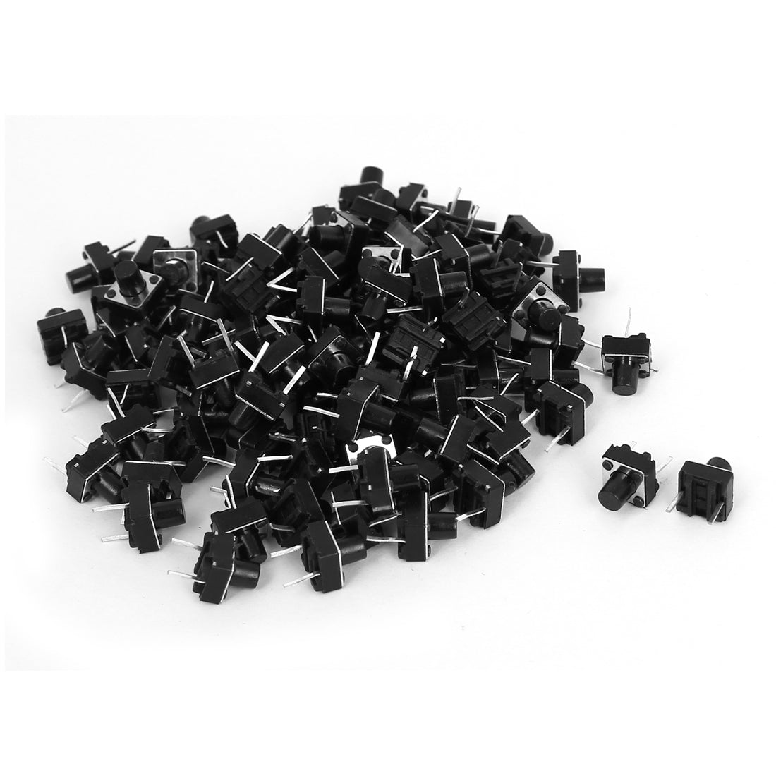uxcell Uxcell 100 Pcs DIP 2 Pin Momentary Push Button Tactile Tact Switches 6 x 6 x 7mm