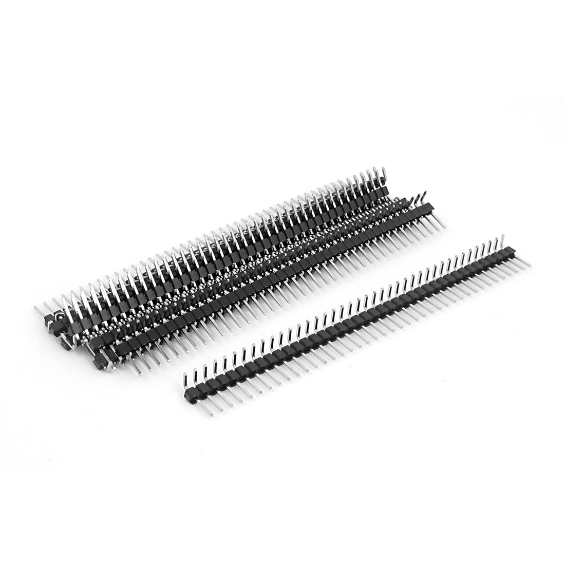 uxcell Uxcell 10pcs Right Angle 40-pin 2.54mm Male Header for Breadboard 1x40 Single Row