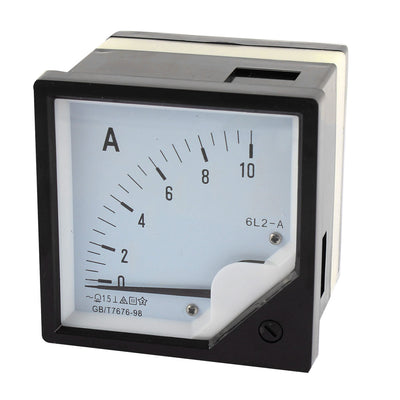 Harfington Uxcell Class 1.5 AC 0-10A Ammeter Current Panel Meter Analogue Analog Black