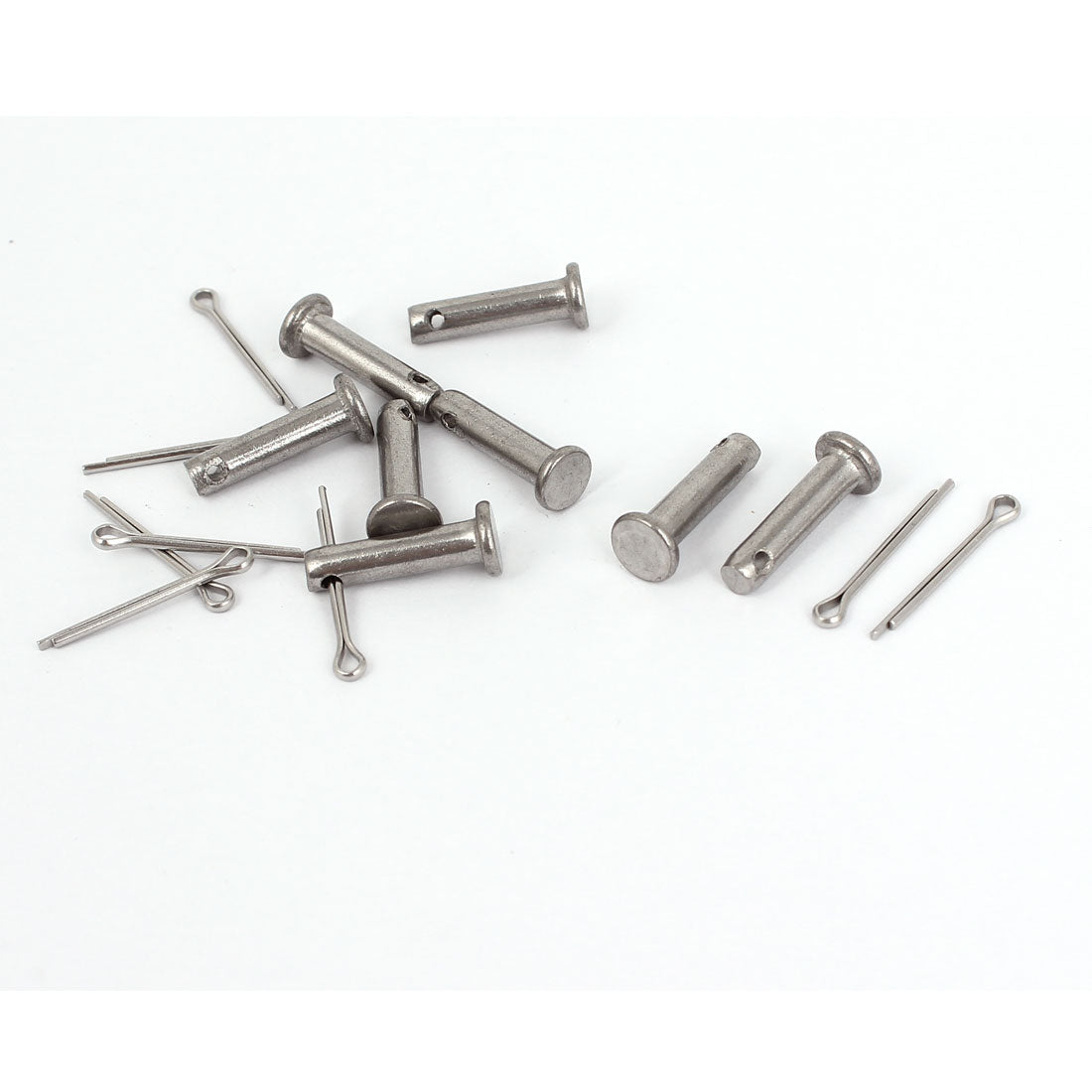 uxcell Uxcell M4 x 16mm Flat Head 304 Stainless Steel Round Clevis Pins Fastener 8 Sets