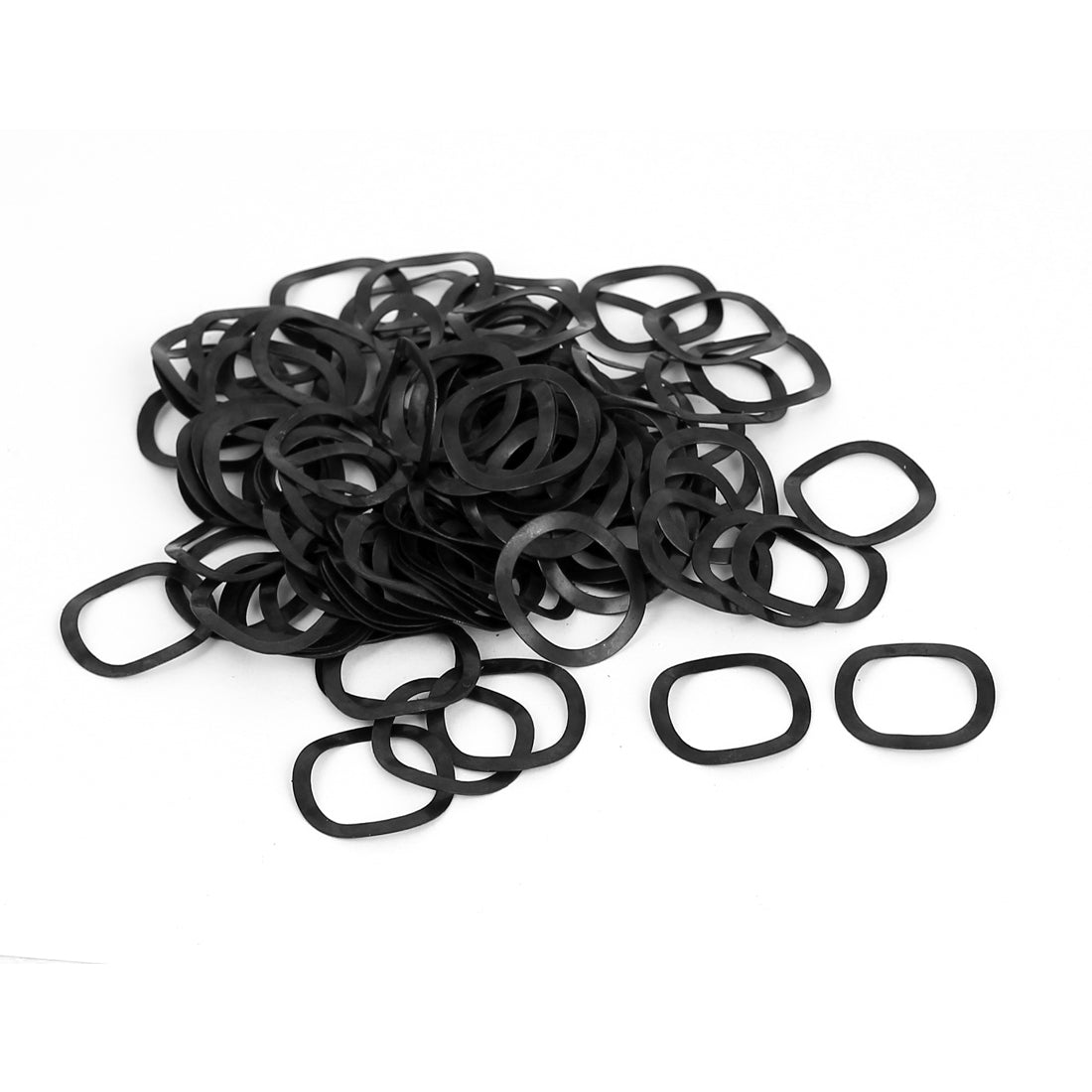 uxcell Uxcell 100pcs Black Metal Wavy Wave Crinkle Spring Washers M16 16mm x 21mm x 0.3mm
