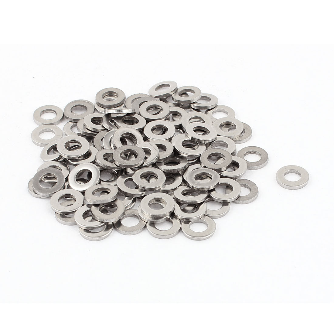 uxcell Uxcell 100Pcs M6 x 12mm x 1.5mm 304 Stainless Steel Flat Washer for Screw Bolt