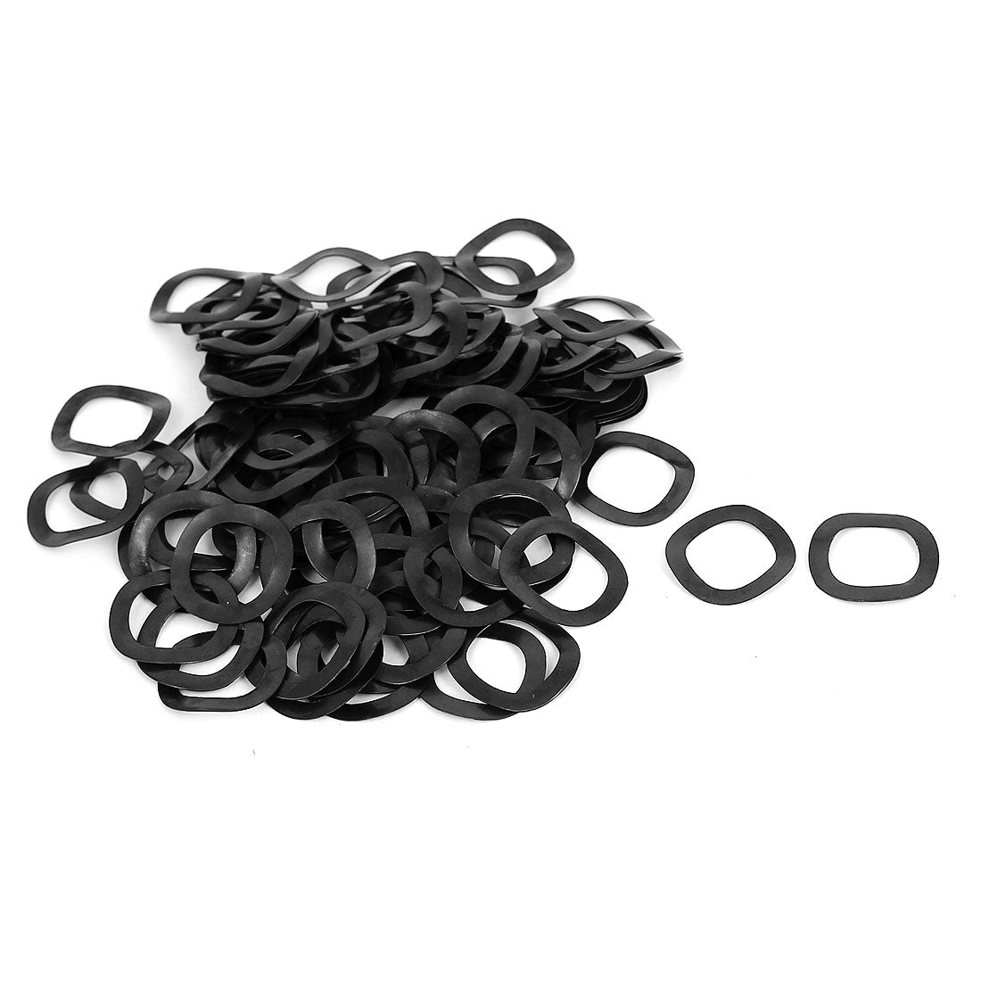 uxcell Uxcell 100pcs Black Metal Wavy Wave Crinkle Spring Washers 14mm x 21mm x 0.3mm