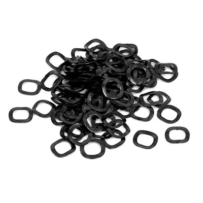 Harfington Uxcell 100pcs Black Metal Wavy Wave Crinkle Spring Washers 8mm x 13mm x 0.3mm
