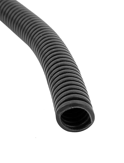 Harfington Uxcell 7 M 8 x 12 mm Plastic Flexible Corrugated Conduit Tube for Garden,Office Black