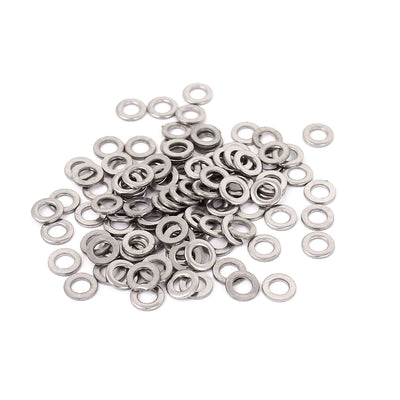 Harfington Uxcell 100Pcs M3x6mmx0.8mm Stainless Steel Metric Round Flat Washer for Bolt Screw