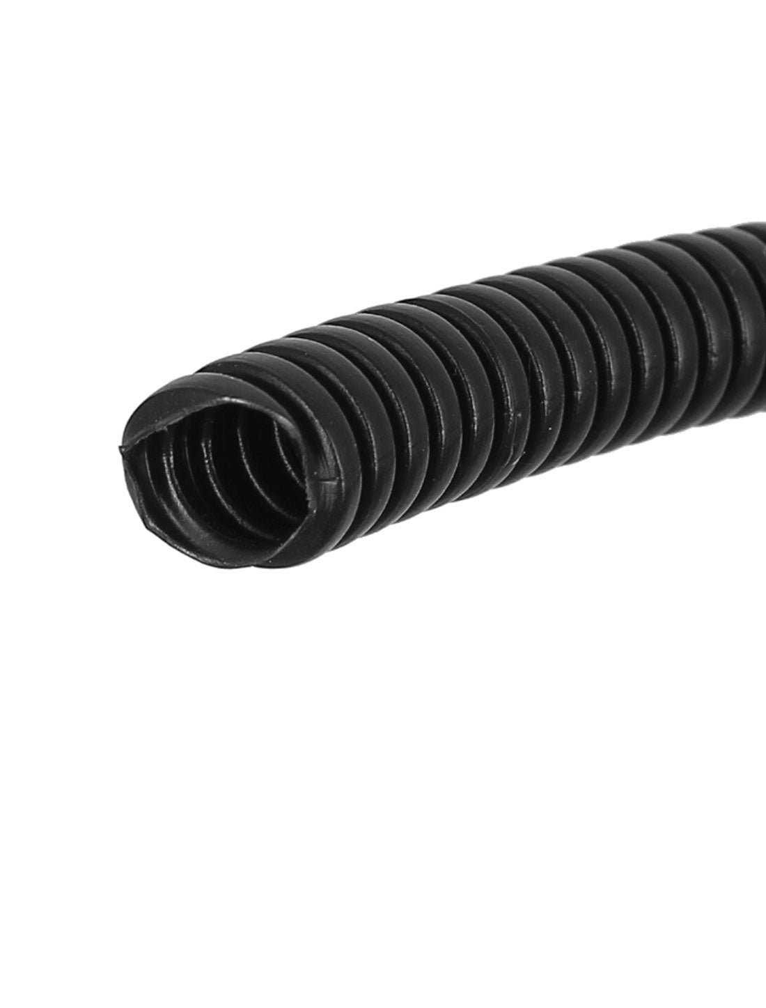 uxcell Uxcell 2.97 M 7 x 10 mm Plastic Corrugated Conduit Tube for Garden,Office Black