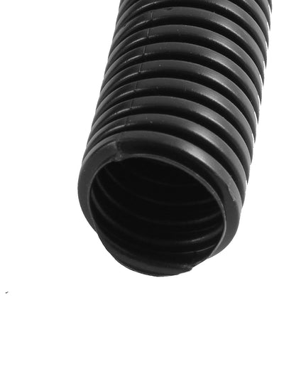 Harfington Uxcell 8 M 17.2 x 21.2 mm Plastic Corrugated Conduit Tube for Garden,Office Black