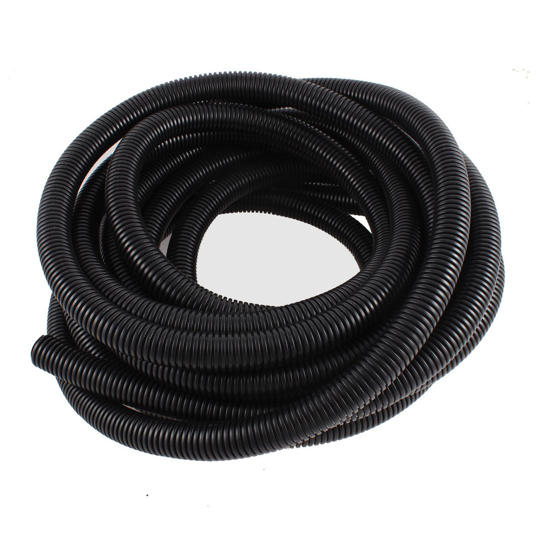 uxcell Uxcell 8 M 17.2 x 21.2 mm Plastic Corrugated Conduit Tube for Garden,Office Black