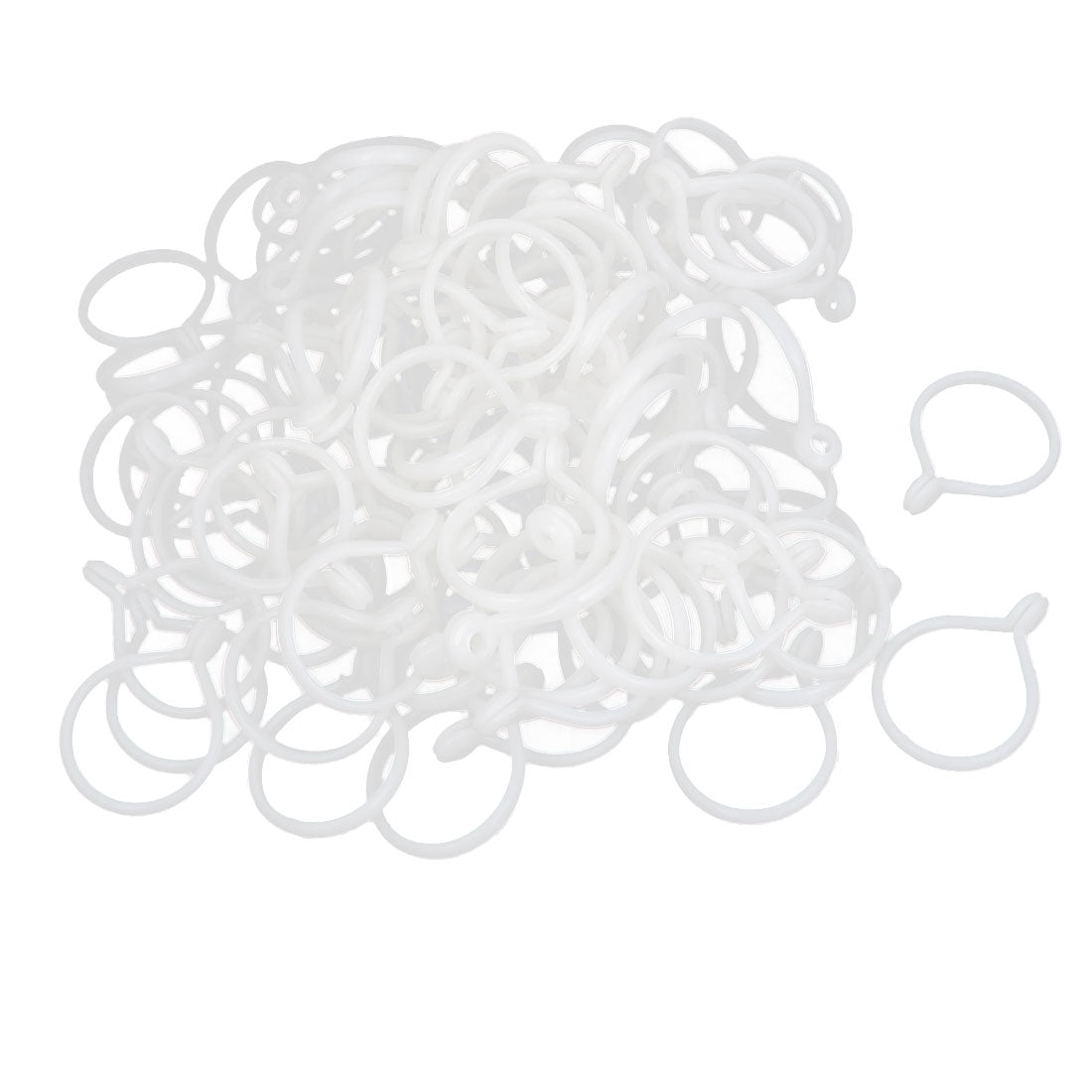 uxcell Uxcell Plastic Curtain Drapery Eyelet Rings 40mm Outer Diameter White 100pcs