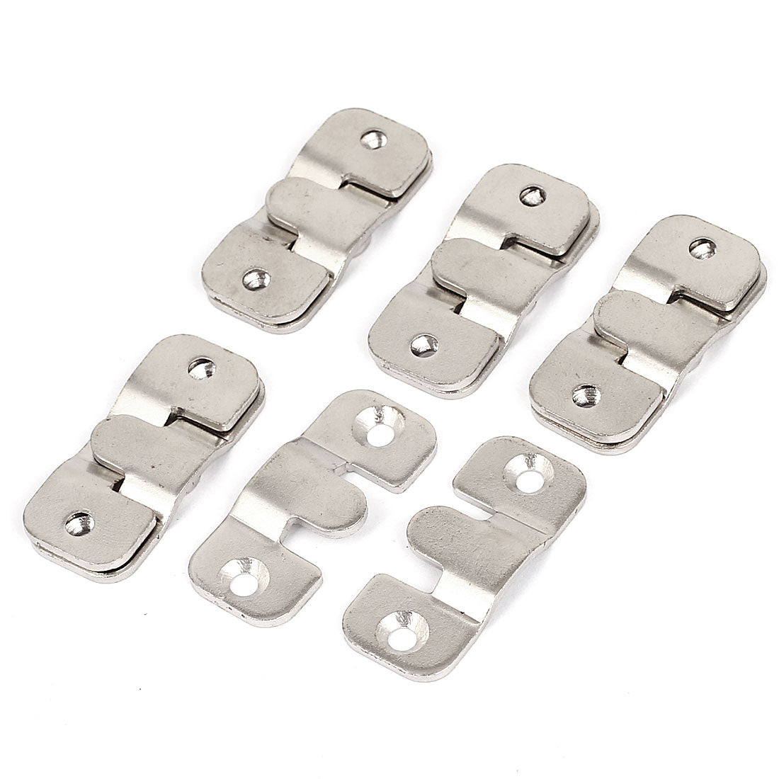 uxcell Uxcell Furniture Wooden Bed Rail Photo Frame E-Type Hanger Hook Plates Buckle 5set