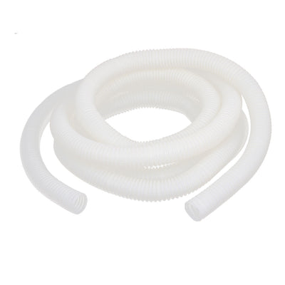 Harfington Uxcell 25mm x 20mm Dia Beige Bellows Hose Corrugated Wire Cable Tube Tubing Pipe 10Ft