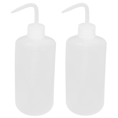 Harfington Uxcell Lab Right Angle Bent Tip Plastic Liquid Storage Squeeze Bottle Dispenser 500mL 2pcs