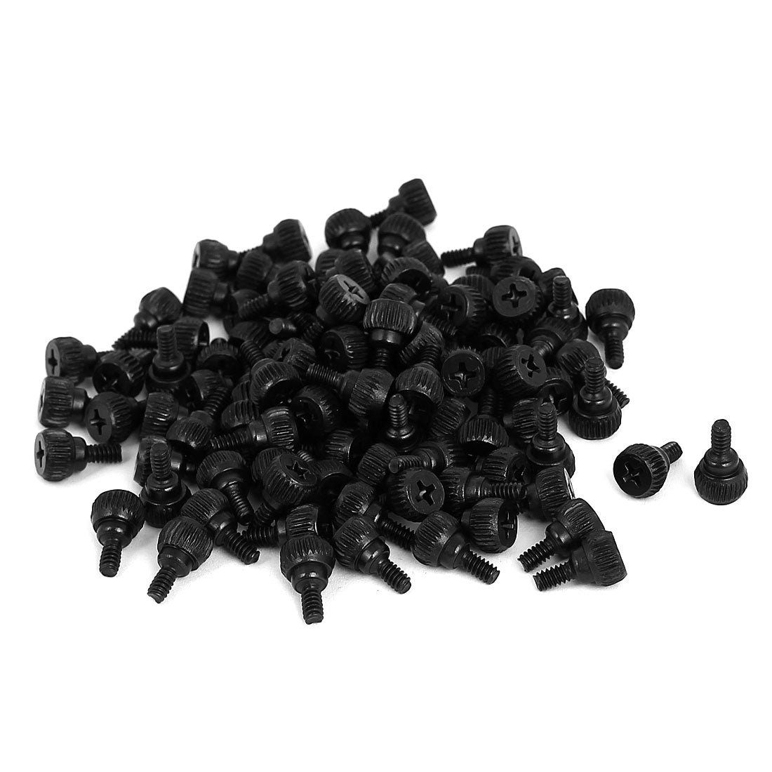 uxcell Uxcell 100 Pcs 6# 32x6mm Desktop Computer PC Case Chassis Thumb Screws Black