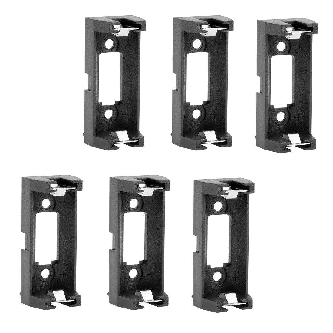 uxcell Uxcell 6Pcs CR123A CR123 Lithium Battery Holder Box Clip Case w PCB Solder Mounting Lead