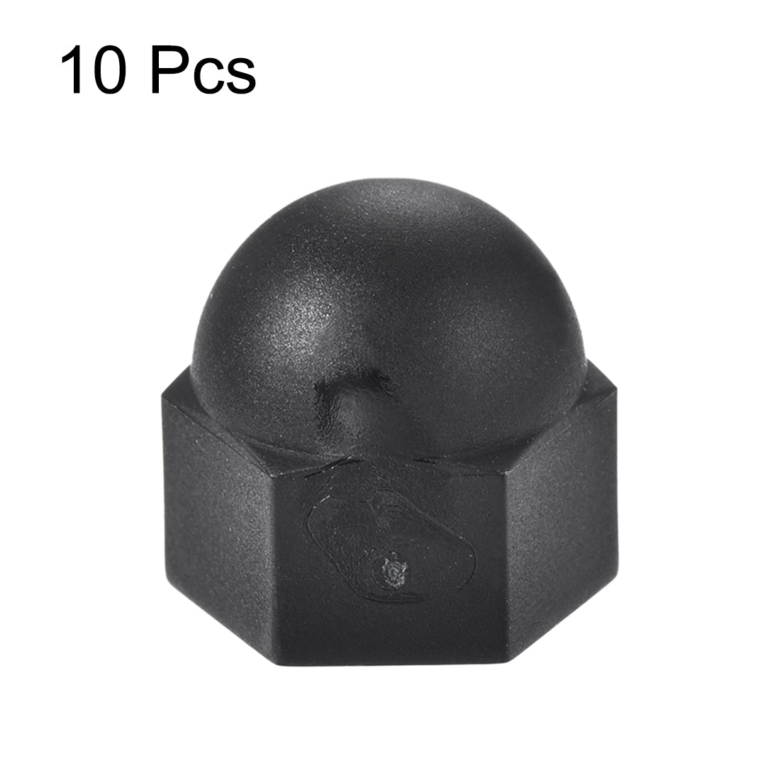Uxcell Uxcell 10pcs M3 Plastic Dome Bolt Nut Caps Inner Threaded Protection Covers Hexagon Shaped Black