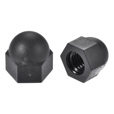 Harfington Uxcell 10pcs M3 Plastic Dome Bolt Nut Caps Inner Threaded Protection Covers Hexagon Shaped Black