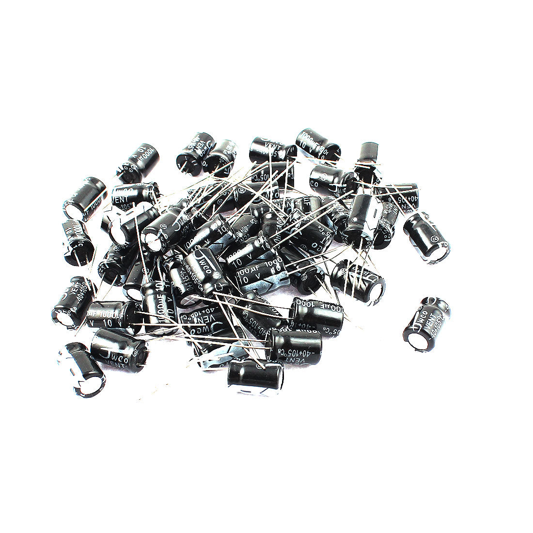 uxcell Uxcell 50pcs 8 x 12mm Cylindrical Radial Lead Electrolytic Capacitor 105C 1000uF 10V