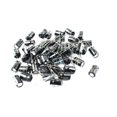 Harfington Uxcell 50pcs 8 x 12mm Cylindrical Radial Lead Electrolytic Capacitor 105C 1000uF 10V