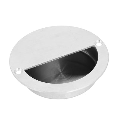 Harfington Uxcell Sliding Door Drawer Stainless Steel 90mm Round Recessed Flush Pull Handle