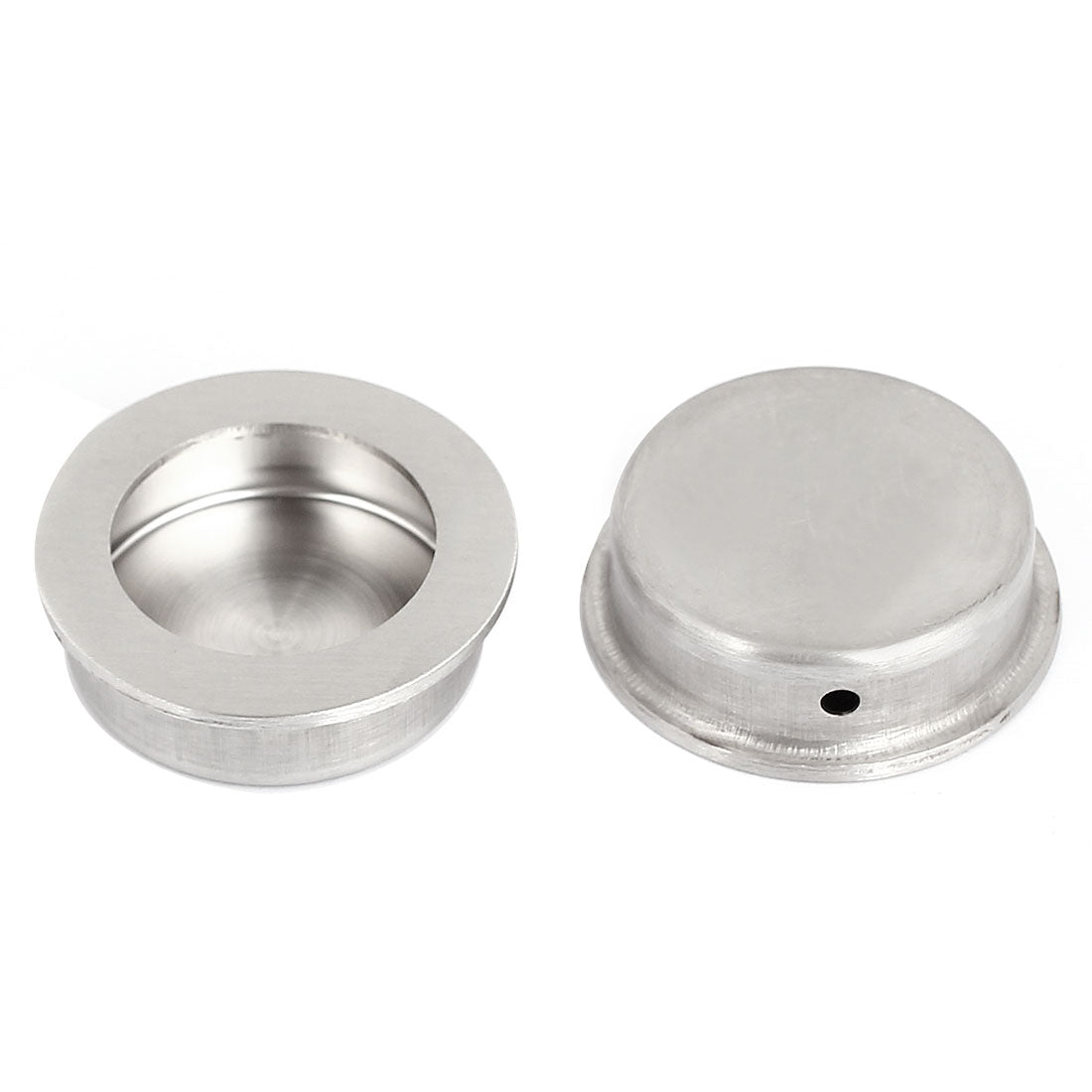 uxcell Uxcell Sliding Door Drawer Stainless Steel 40mm Round Recessed Flush Pull Handle 2pcs