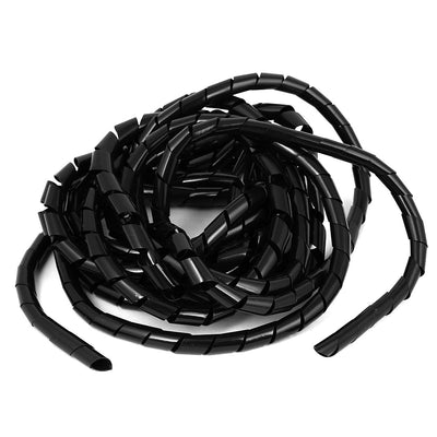Harfington Uxcell PC Cinema TV Cable Wire Binding Tidy Wrap Spiral Wrapping Band Tie 11mm 20.5Ft