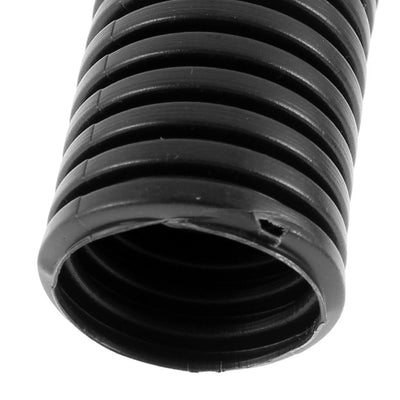 Harfington Uxcell 1.2 M 21 x 25 mm Plastic Corrugated Conduit Tube for Garden,Office Black
