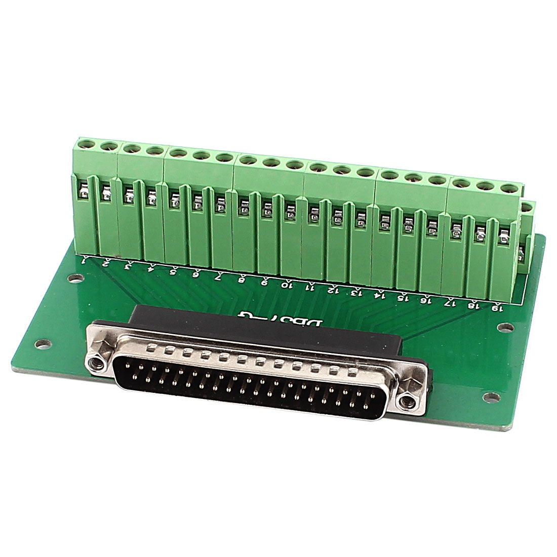 uxcell Uxcell DB37 D-SUB Male Adapter to 37 Pin Port Terminal 2 Row Screw Breakout Board